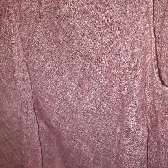 j.jill crinkled linen tank top with front drape light cranberry color sz. LG - Picture 3 of 10